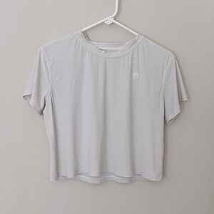 Lululemon Lightweight Tennis Crewneck Short Sleeve Tee White Cropped Fit Size 6